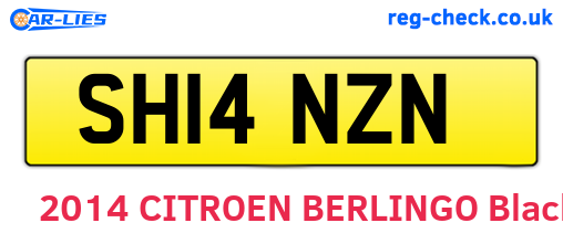 SH14NZN are the vehicle registration plates.