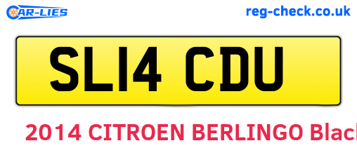 SL14CDU are the vehicle registration plates.
