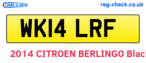 WK14LRF are the vehicle registration plates.