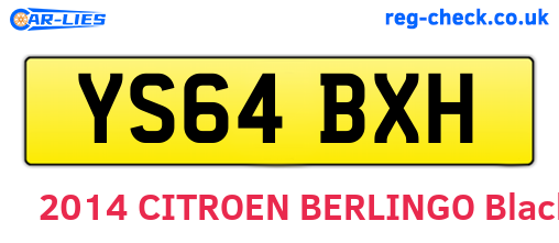 YS64BXH are the vehicle registration plates.