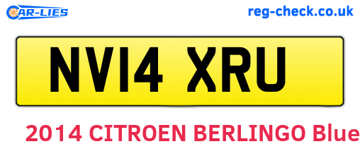 NV14XRU are the vehicle registration plates.