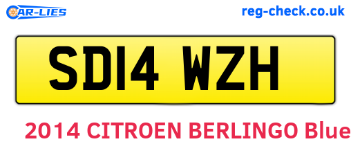SD14WZH are the vehicle registration plates.