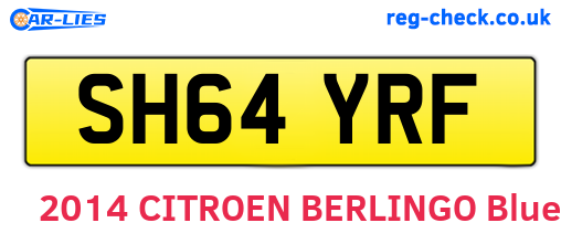 SH64YRF are the vehicle registration plates.