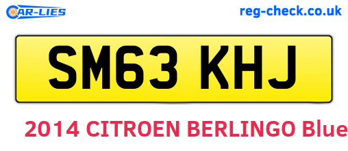 SM63KHJ are the vehicle registration plates.