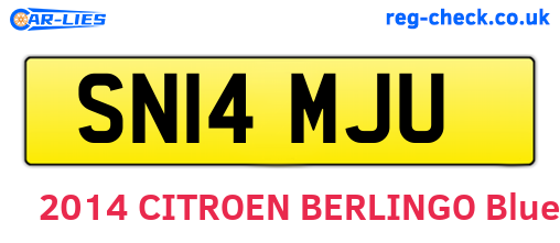 SN14MJU are the vehicle registration plates.