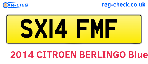 SX14FMF are the vehicle registration plates.