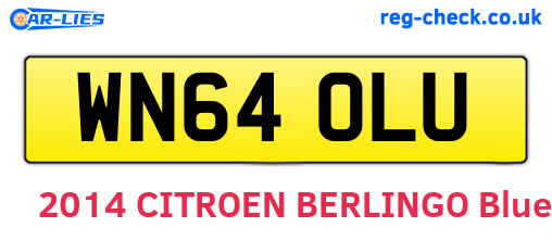 WN64OLU are the vehicle registration plates.