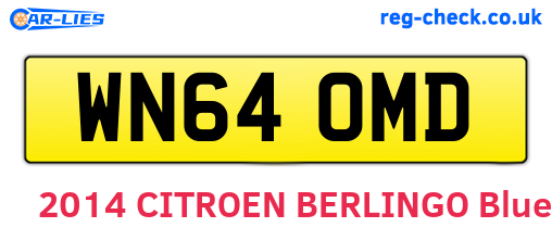 WN64OMD are the vehicle registration plates.