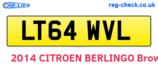 LT64WVL are the vehicle registration plates.