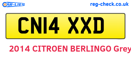 CN14XXD are the vehicle registration plates.