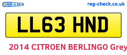 LL63HND are the vehicle registration plates.