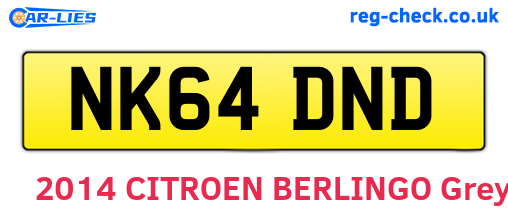 NK64DND are the vehicle registration plates.