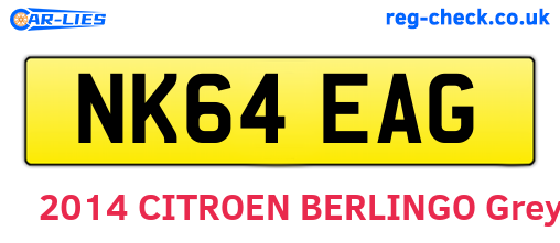 NK64EAG are the vehicle registration plates.