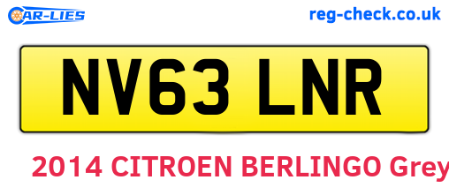 NV63LNR are the vehicle registration plates.