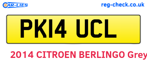 PK14UCL are the vehicle registration plates.