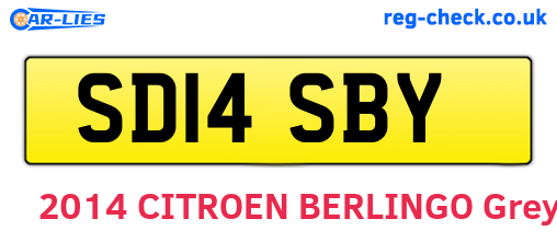 SD14SBY are the vehicle registration plates.