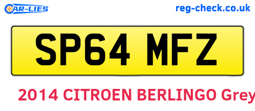 SP64MFZ are the vehicle registration plates.