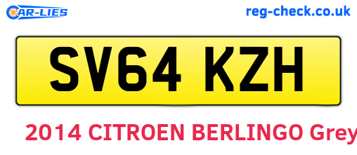 SV64KZH are the vehicle registration plates.