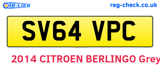 SV64VPC are the vehicle registration plates.