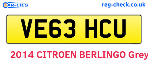 VE63HCU are the vehicle registration plates.