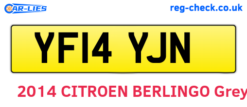 YF14YJN are the vehicle registration plates.