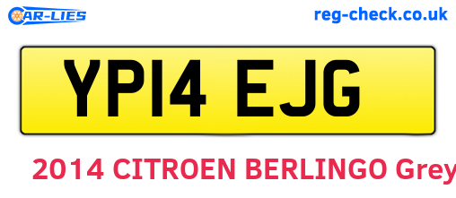 YP14EJG are the vehicle registration plates.