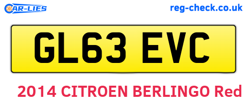 GL63EVC are the vehicle registration plates.