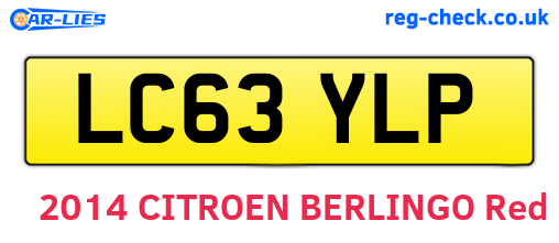 LC63YLP are the vehicle registration plates.