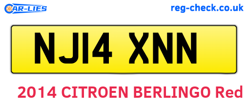 NJ14XNN are the vehicle registration plates.