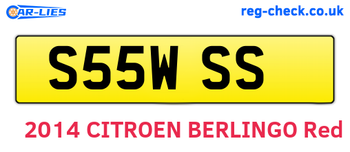 S55WSS are the vehicle registration plates.