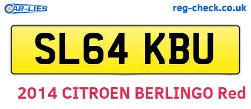 SL64KBU are the vehicle registration plates.