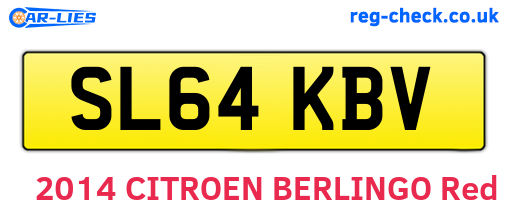SL64KBV are the vehicle registration plates.