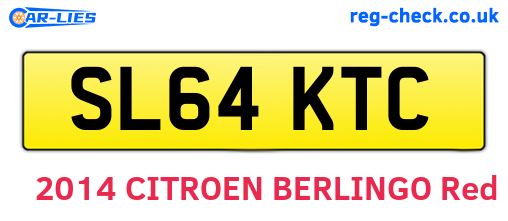 SL64KTC are the vehicle registration plates.
