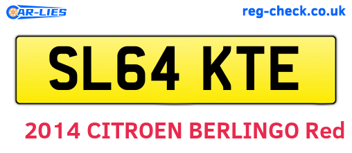 SL64KTE are the vehicle registration plates.