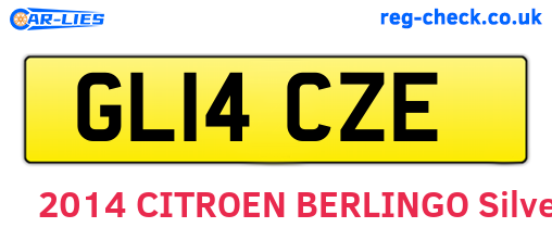 GL14CZE are the vehicle registration plates.