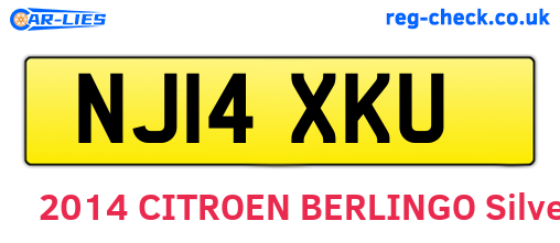 NJ14XKU are the vehicle registration plates.