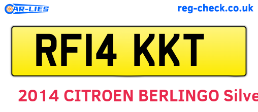 RF14KKT are the vehicle registration plates.