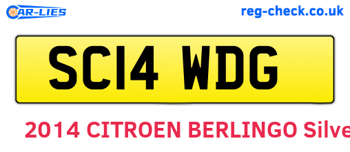 SC14WDG are the vehicle registration plates.