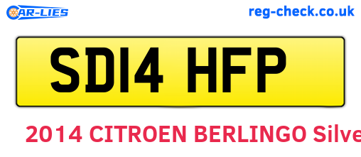 SD14HFP are the vehicle registration plates.