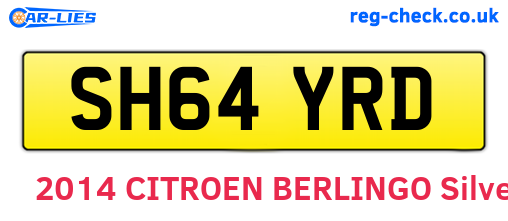 SH64YRD are the vehicle registration plates.