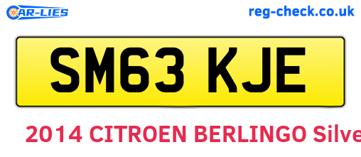 SM63KJE are the vehicle registration plates.