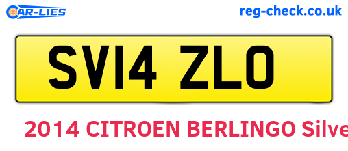 SV14ZLO are the vehicle registration plates.