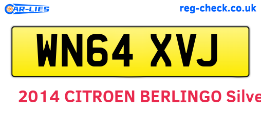 WN64XVJ are the vehicle registration plates.