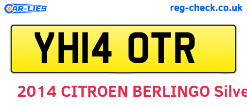 YH14OTR are the vehicle registration plates.