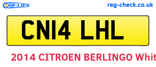 CN14LHL are the vehicle registration plates.