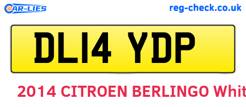 DL14YDP are the vehicle registration plates.