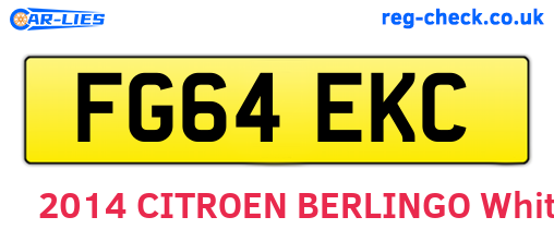FG64EKC are the vehicle registration plates.