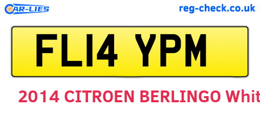 FL14YPM are the vehicle registration plates.