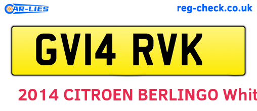 GV14RVK are the vehicle registration plates.