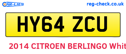 HY64ZCU are the vehicle registration plates.